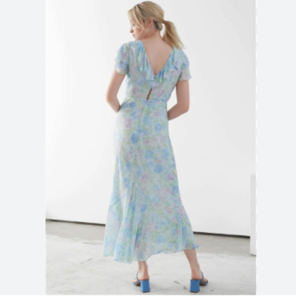 NWT & Other Stories Bias Cut Ruffled Maxi Dress